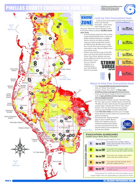 Fillable Online Pinellas County Evacuation Zone Map Fax Email Print Pdffiller