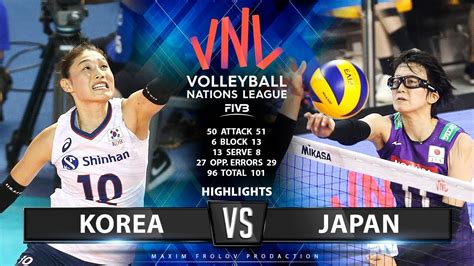 Korea Vs Japan Highlights Women S Vnl Youtube