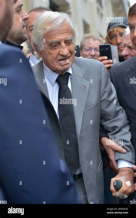 Jean Paul Belmondo Attending The Funeral Ceremony Of Charles Gerard In