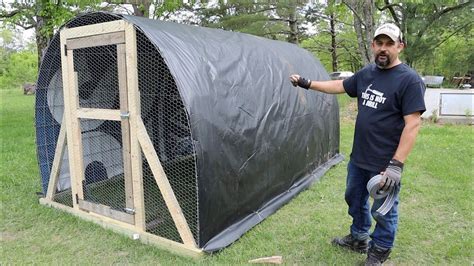 The Chickens Move Into The Hoop Coop Youtube Hoop Coop Hoop House