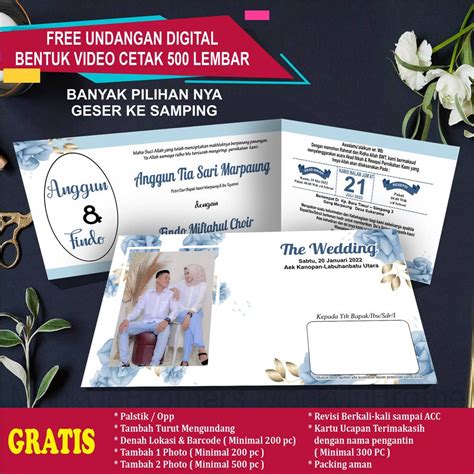 Jual Cetak Undangan Pernikahan Bisa Untuk Resepsi Dan Ngunduh Undangan