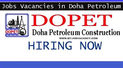 Are Looking For A Jobs In Petroleum Construction Company Dopet Offer