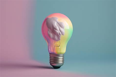 Premium Photo | Colorful bulb lamp light bulb with colorful paint and splashes isolated on a ...