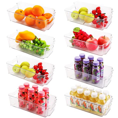 Buy Hedume 8 Pack Refrigerator Organizer Bins Stackable Fridge