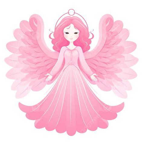 Pink Ribbon Angel Clipart Png