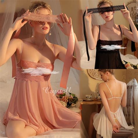Jual Crystal Lingerie Dress Transparan Baju Tidur Sexy Wanita Lingerie Sexy Baju Dinas Malam