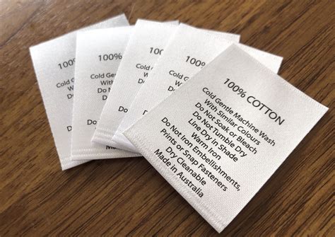 100% Cotton Care Labels – Designer Liners