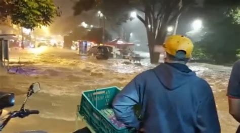 Así fue el fuerte aguacero en Colombia que causó inundaciones y