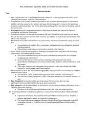 Pain Temp Regulation Sleep Sensory Docx Pain Temperature