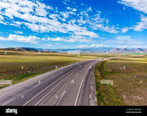 Aerial View Of The Road Leading To Dogubayazit From Igdir Plateau