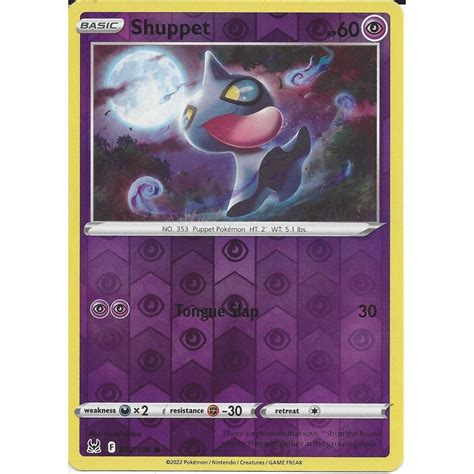 Pokemon Trading Card Game Shuppet Reverse Holo Swsh Lost