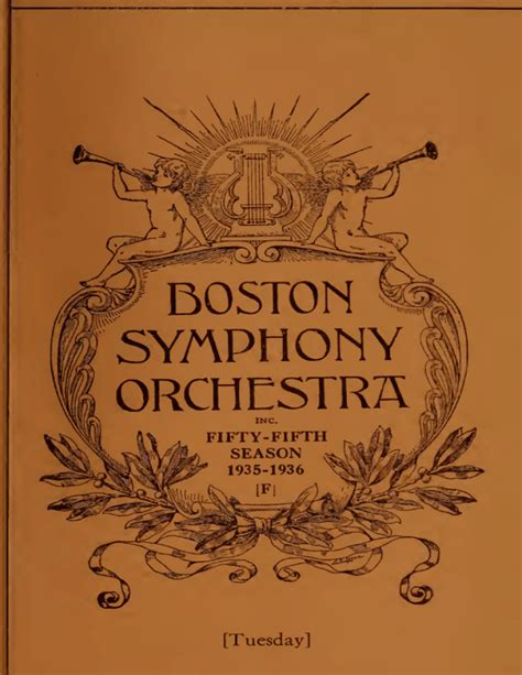 Boston Symphony Orchestra Concert Programs Season