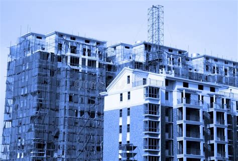 construction site stock image image  constructor blue