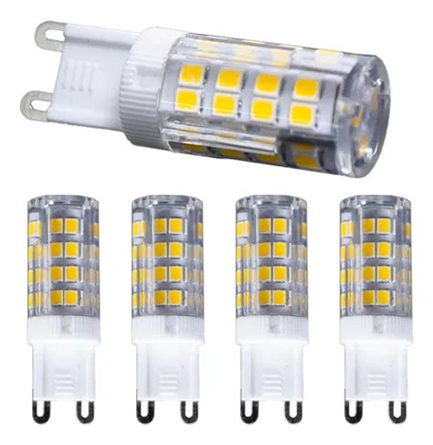 Kit 5 Lampada Led Halopim G9 5w Quente P Lustre E Arandela