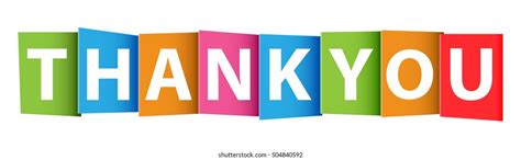 Thank You Colorful Card Vector Illustration Stock Vector (Royalty Free ...