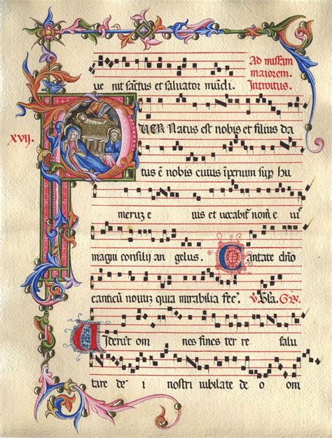 Spartito Musicale Illuminated Manuscript Illustrated Manuscript