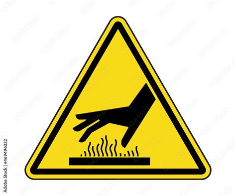 Hot Surface Warning Label International Hot Surface Hazard Symbol Hot