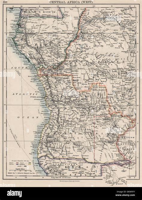 COLONIAL CENTRAL AFRICA. French Congo Free State Portuguese West Af ...