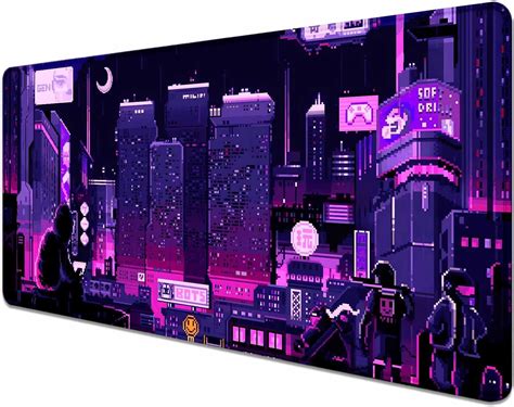 Amazon Huocairen Retro Vaporwave Large Mouse Pad For Desk Neon