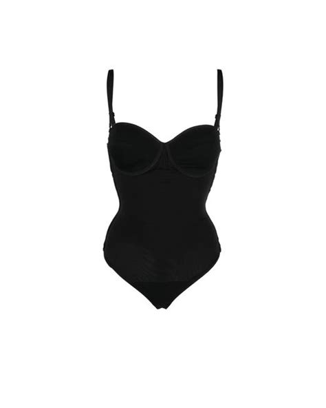 Wolford Black Mat De Luxe Form String Bodysuit Lyst