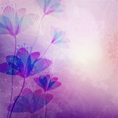 Purple Floral Background Wallpapersafari