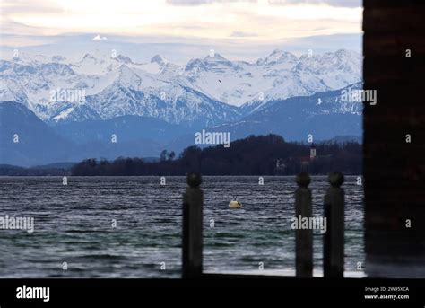 Tutzing Bayern Deutschland 24 Dicembre 2023 Ein Wintertag In