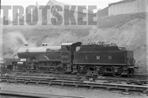 GLASS NEGATIVE LMS London Midland Scottish Railway Steam 1091 C1930s 5