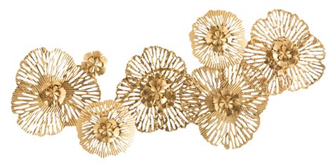 Metalen Wanddecoratie Golden Joy Flowers Te Koop Betaalbarekunst Nl