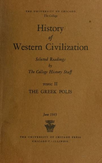 History Of Western Civilization Selected Readings University Of