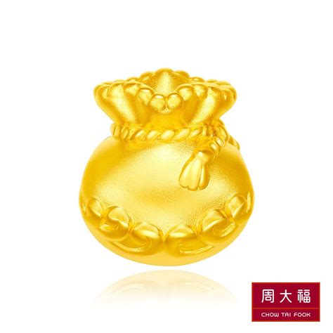 Chow Tai Fook 周大福 滿金福袋黃金路路通串珠 Pchome 24h購物