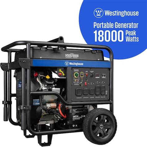 Westinghouse 18 000 14 500 Watt Gas Powered Portable Generator With