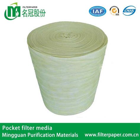 China Ultrasonically Welded F8 Synthetic Fiber Pocket Filter Media