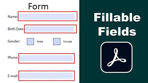 How To Add Fillable Fields In Pdf Using Adobe Acrobat Pro Youtube