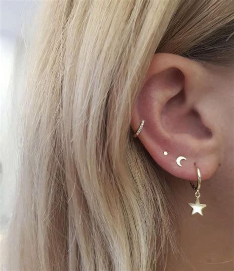 Dainty Gold Spike Stud Earrings Tiny Minimal Modern Opal Earrings