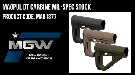 Magpul DT Carbine Mil Spec Stockt Part MAG1377 YouTube