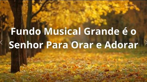 Top Louvores Fundo Musical Grande O Senhor Para Orar E Adorar