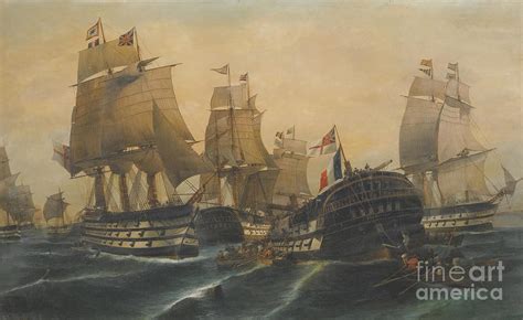 The Battle Of Trafalgar by Heritage Images