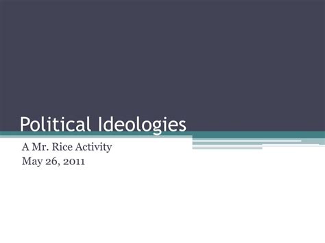 Contemporary Political Ideologies 1