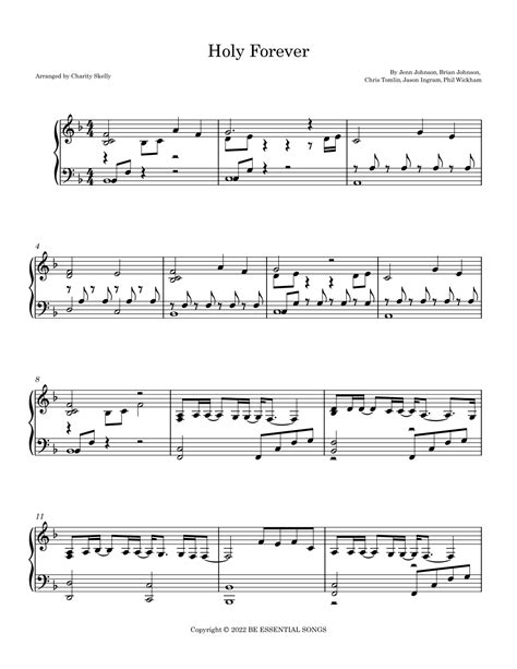 Holy Forever Arr Charity Skelly By Chris Tomlin Sheet Music For