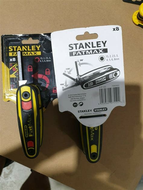 Genuine Stanley Fatmax Pc Folding Hex Key Set Size