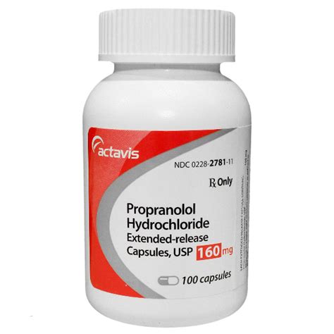 PROPRANOLOL HCL ER 160MG RX Products