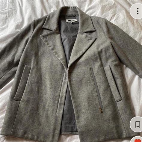 Repop So Price Is Firm Beautiful Grey Wool Jacket Depop