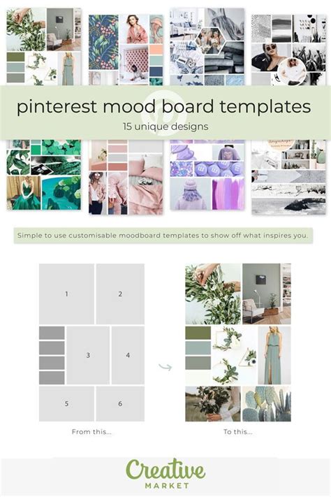 Pinterest Mood Board Templates | Mood board template, Mood board, Mood ...