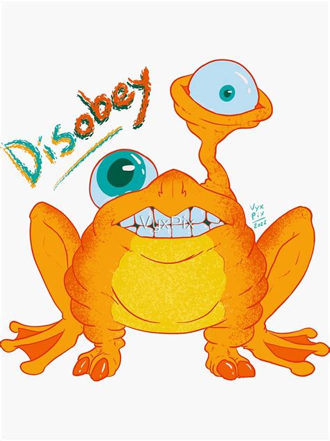 Disobey Sticker For Sale By Vyxpix Redbubble