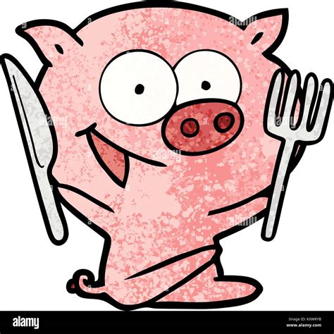 cheerful sitting pig cartoon Stock Vector Image & Art - Alamy