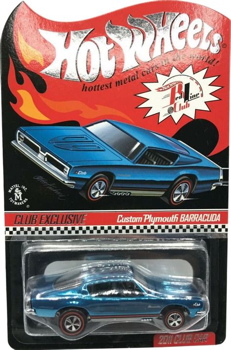 Custom Plymouth Barracuda Blue Club Car Hot Wheels Red Line Club HWRLC