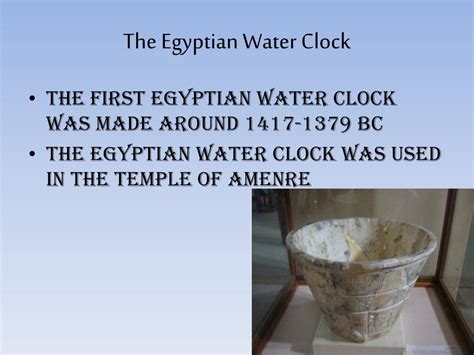 PPT - Ancient Egyptian Water Clock PowerPoint Presentation, free ...