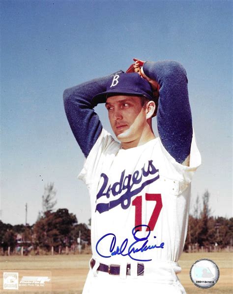 Carl Erskine Brooklyn Dodgers Signed 8x10 Photograph Etsy