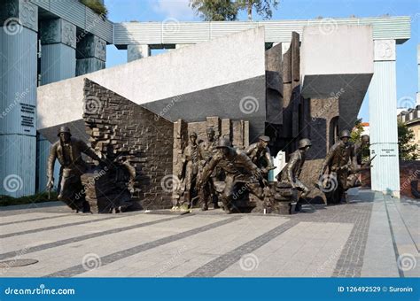 Monument To the Warsaw Uprising Fighters Editorial Stock Image - Image ...