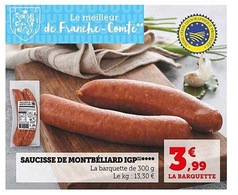 Promo Saucisse De Montb Liard Igp Chez U Express Icatalogue Fr